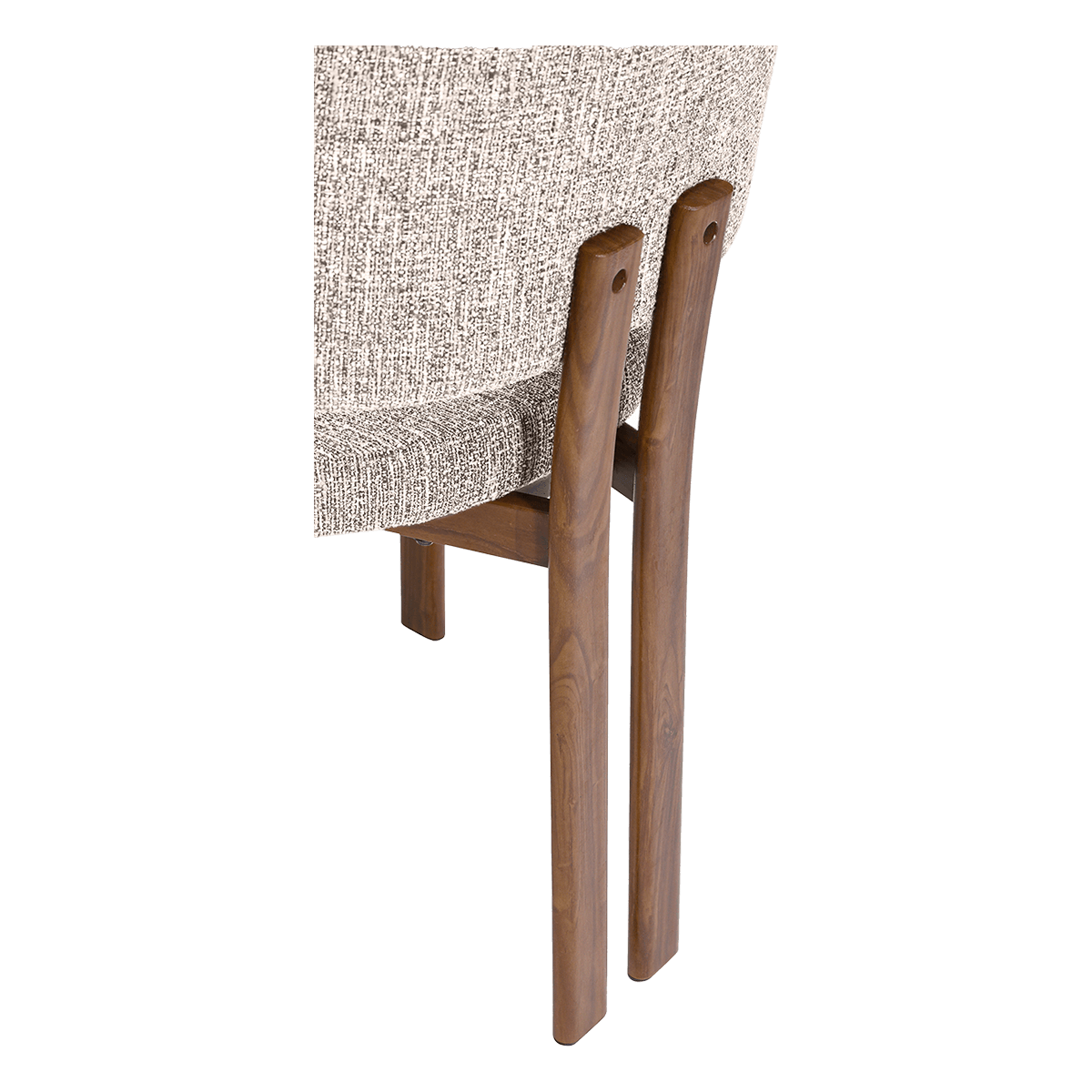Isamu Japandi Dining Chair Sand OTE Walnut Finish Base 6