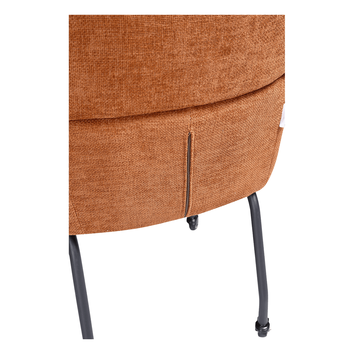 Modar Meeting Chair on Casters Terracotta Chenille Black Frame 4