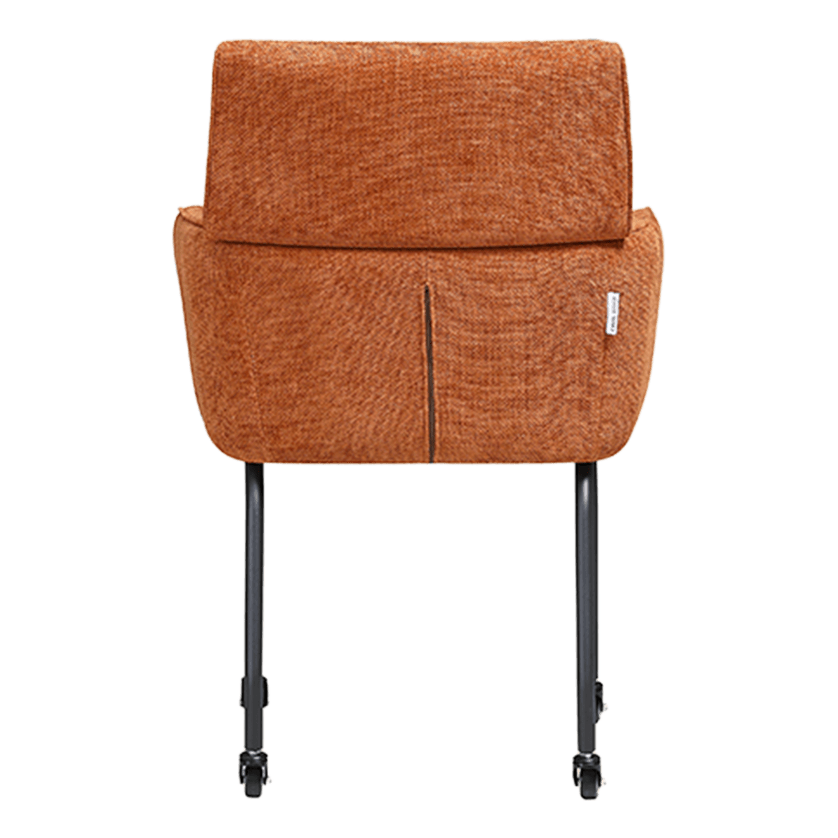 Modar Meeting Chair on Casters Terracotta Chenille Black Frame 6