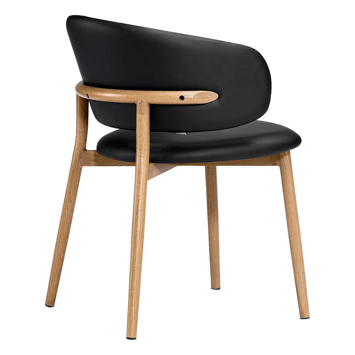 Nagato Design Besprechungsstuhl PU Leder EICHE Gestell 3