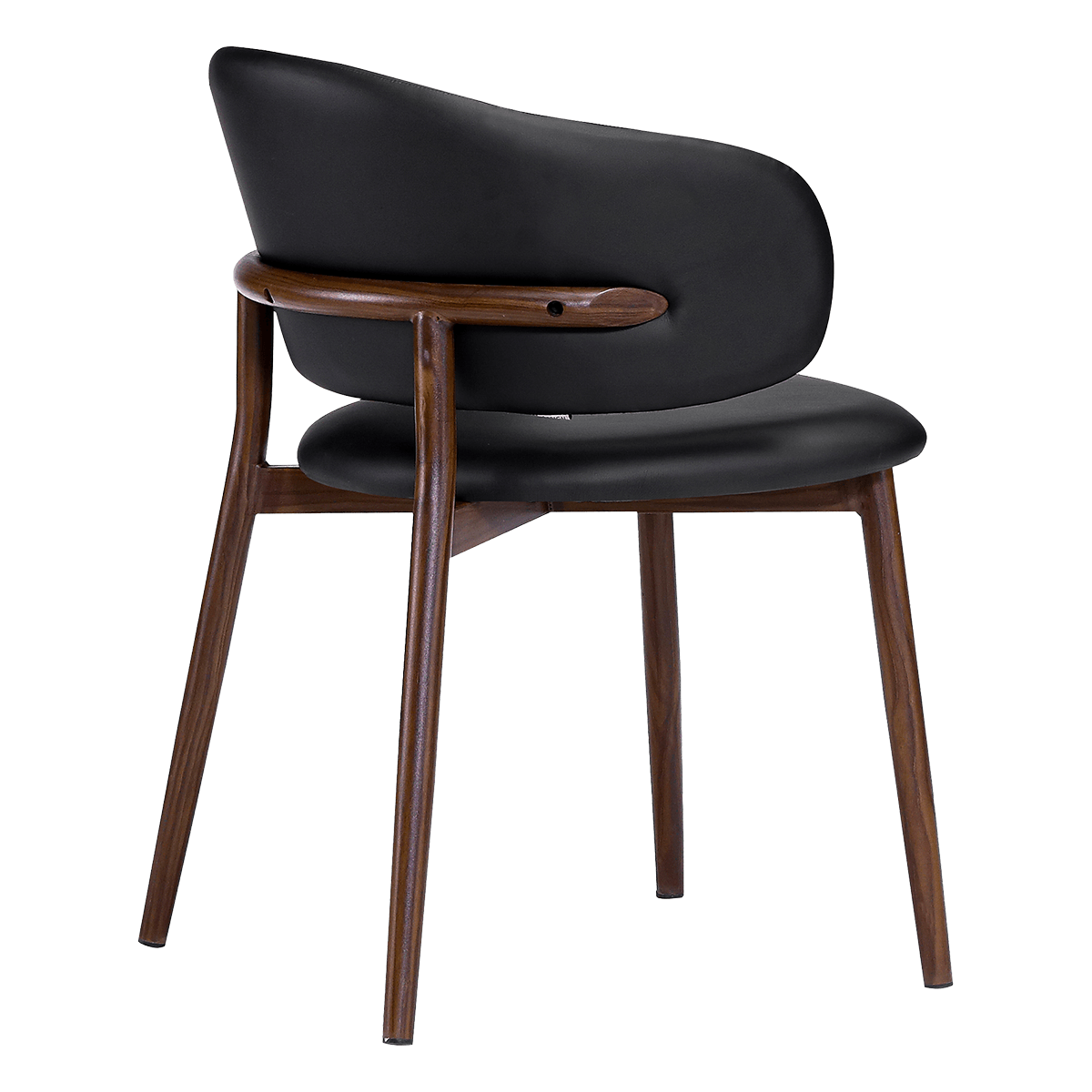 Nagato Design Meeting Chair PU Leather Walnut Frame 2