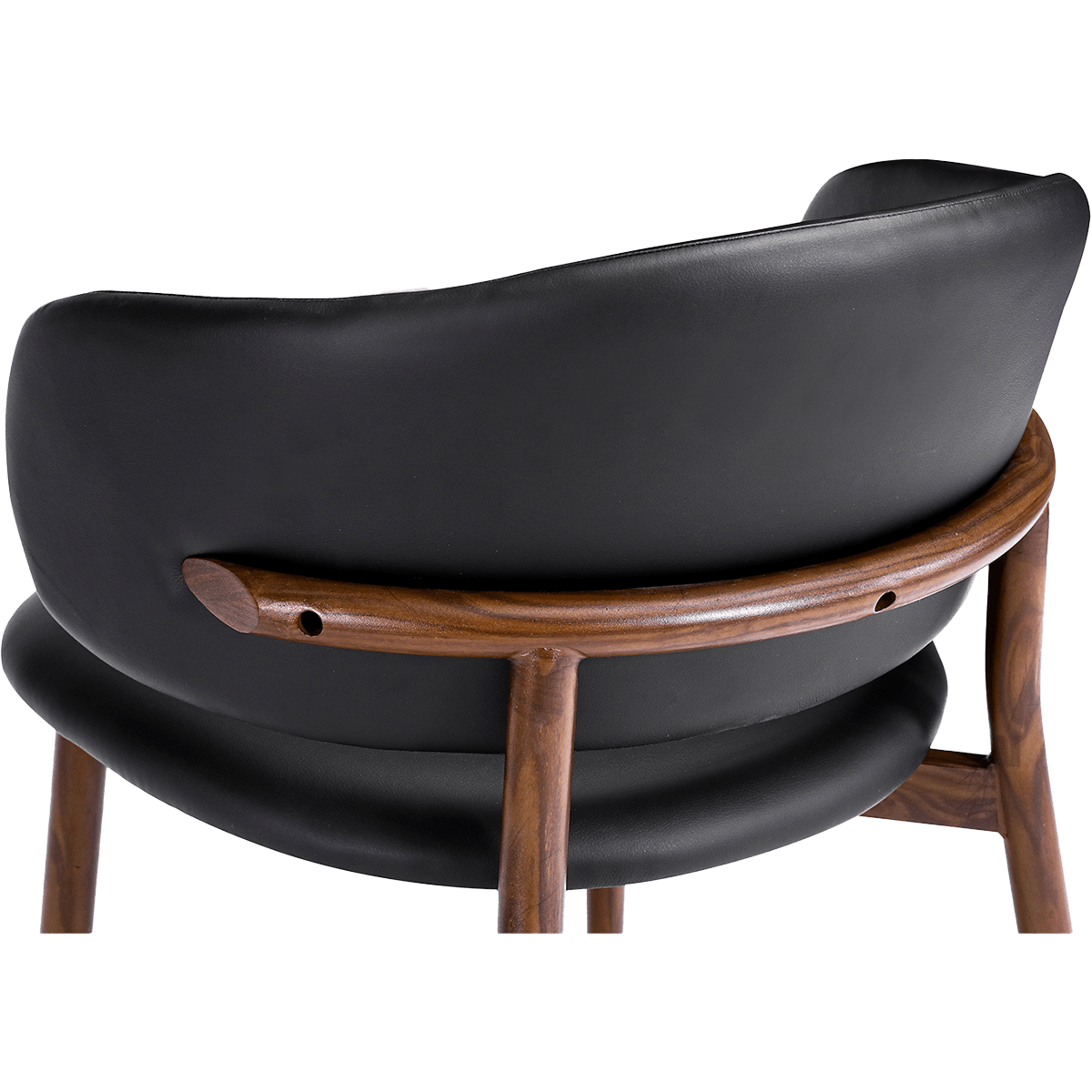 Nagato Design Meeting Chair PU Leather Walnut Frame 5