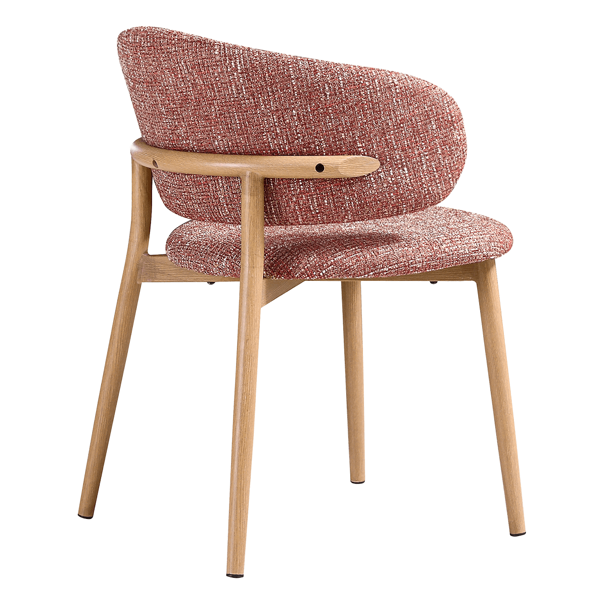 Nagato Design Besprechungsstuhl Rot OTE Eiche Gestell 2