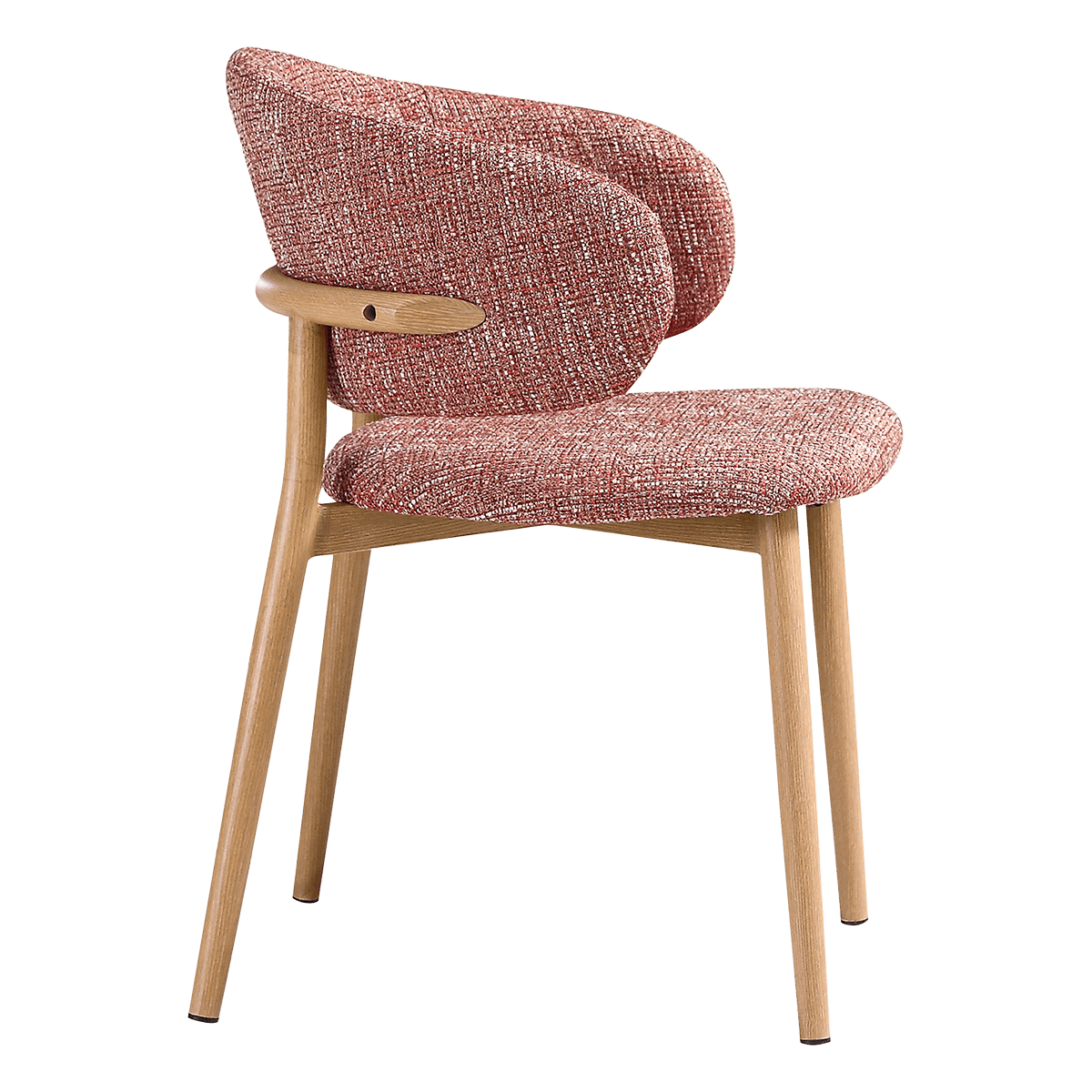 Nagato Design Besprechungsstuhl Rot OTE Eiche Gestell 4