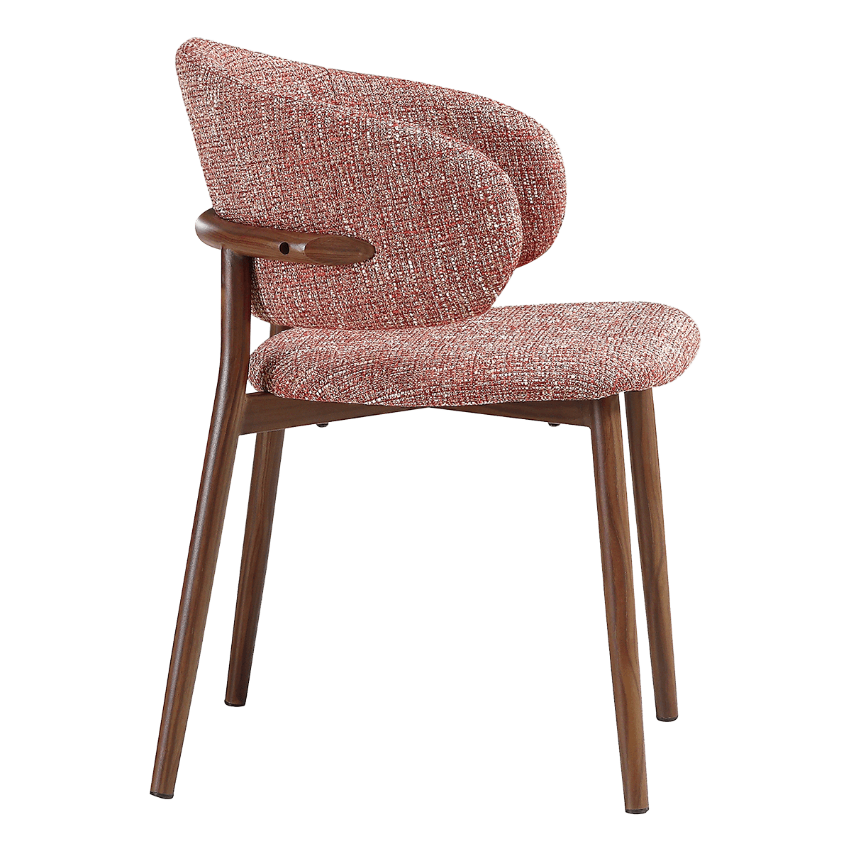 Nagato Design Besprechungsstuhl Rot OTe Walnuss Gestell 2