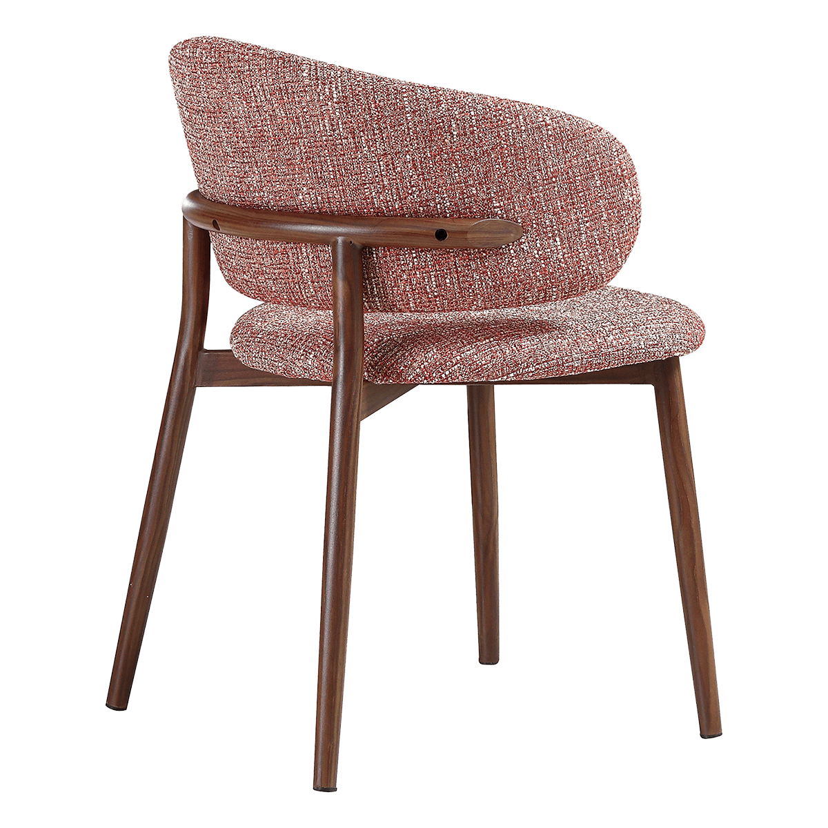Nagato Design Besprechungsstuhl Rot OTe Walnuss Gestell 4