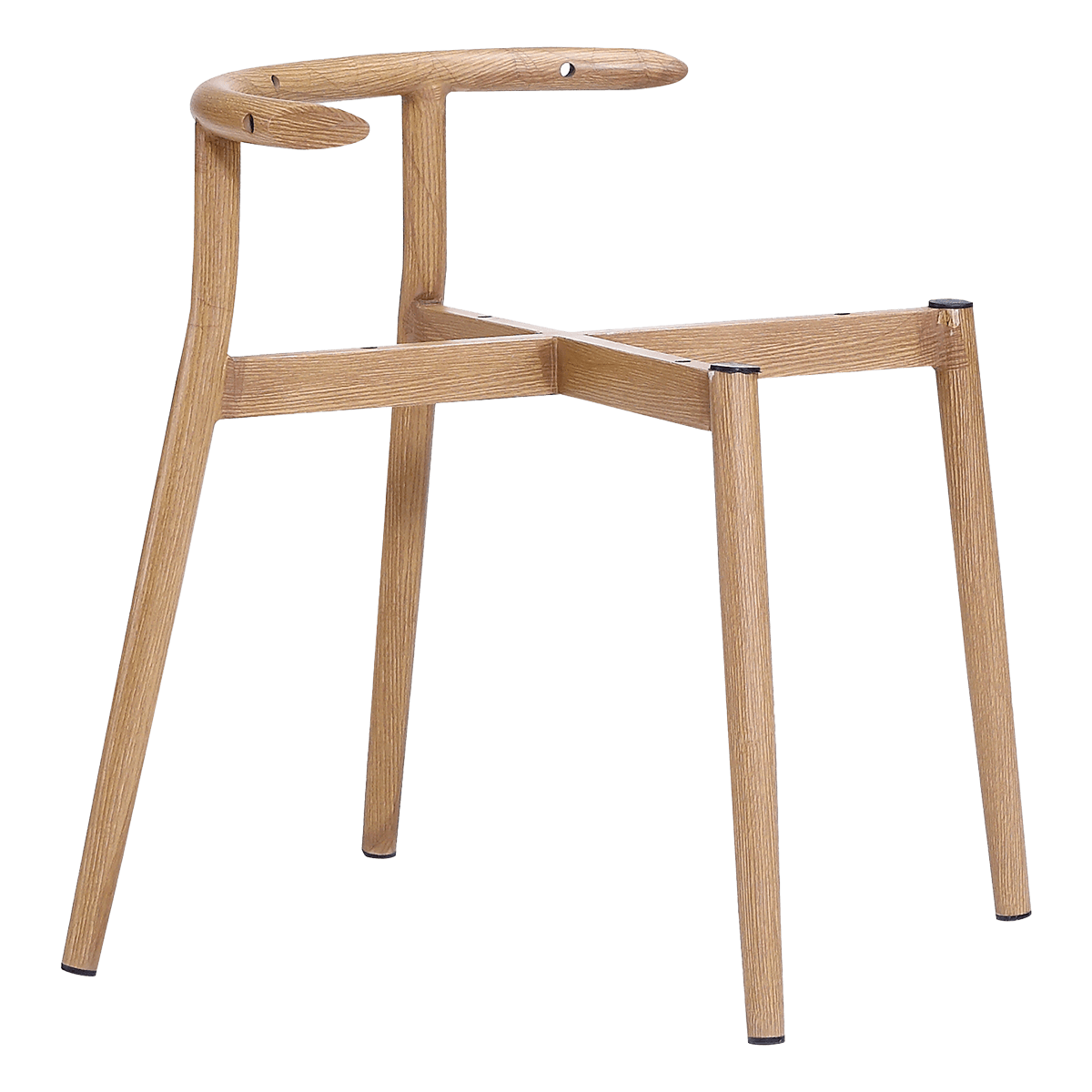 Nagato Design Meeting Chair White Boucle Oak Frame 5