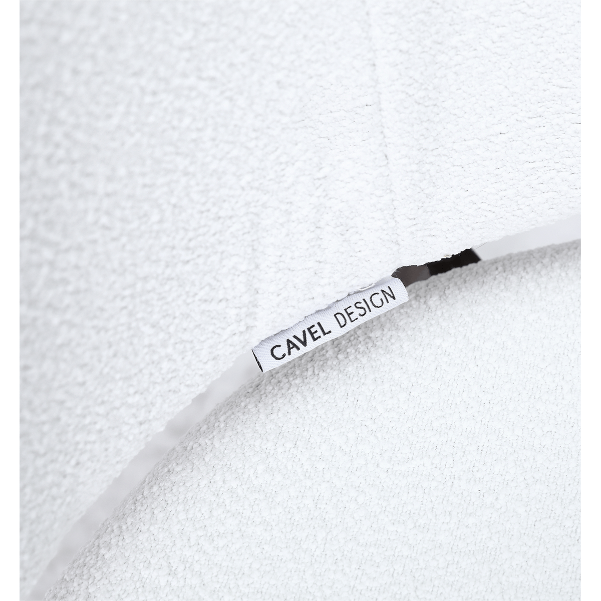 Nagato Design Besprechungsstuhl Weiß Boucle Walnuss Gestell 6