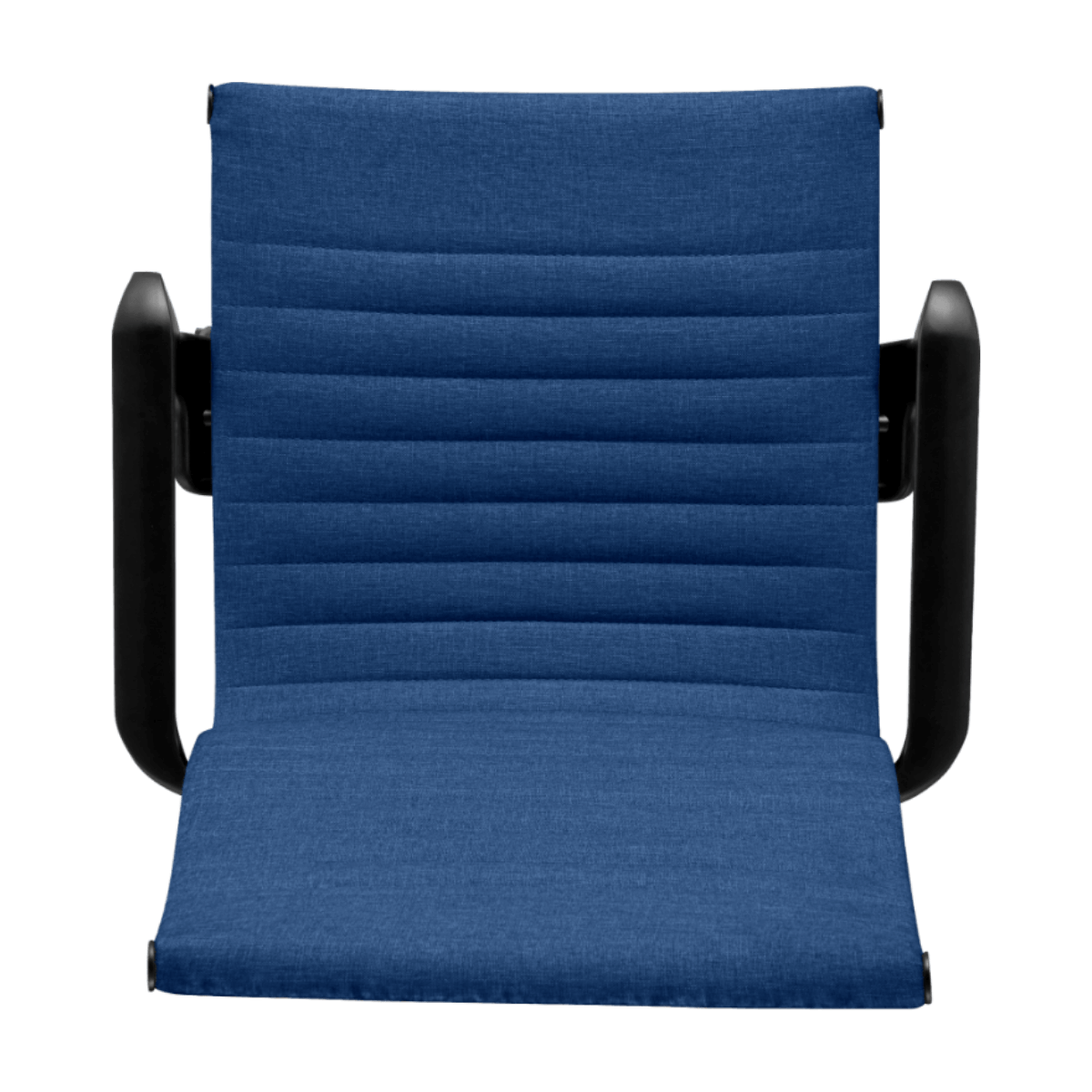 Silla Ejecutiva Premium Highback Acanalada Lino Azul Estructura Negra 6