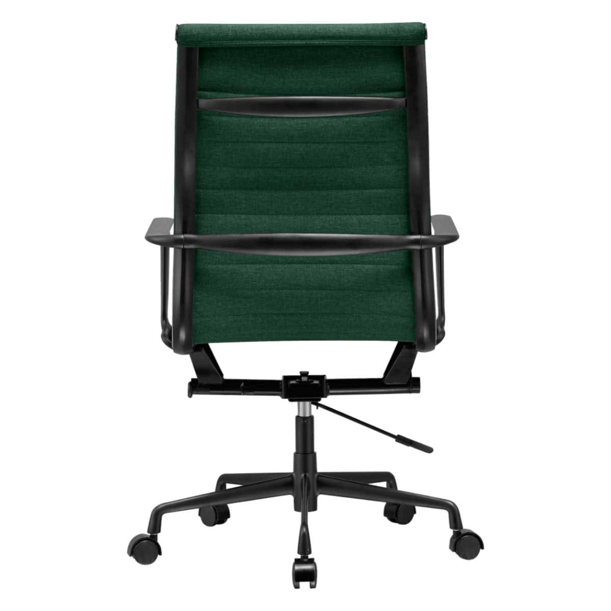 Silla Ejecutiva Premium Highback Acanalada Lino Verde Estructura Negra 4