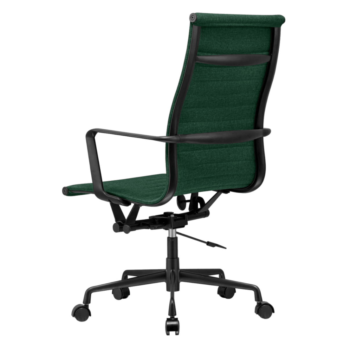 Silla Ejecutiva Premium Highback Acanalada Lino Verde Estructura Negra 5