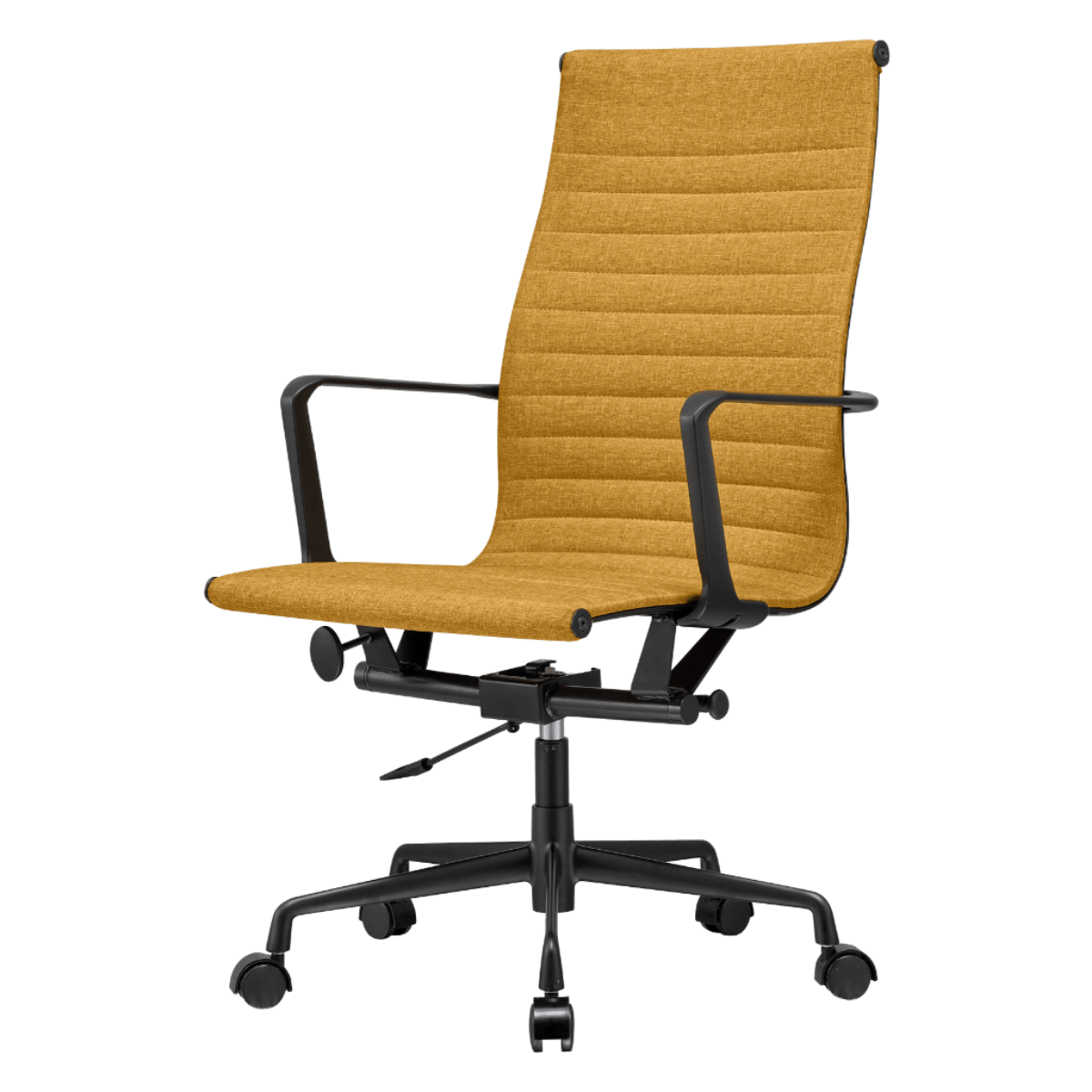 Silla Ejecutiva Premium Highback Acanalada Oker Lino Estructura Negra