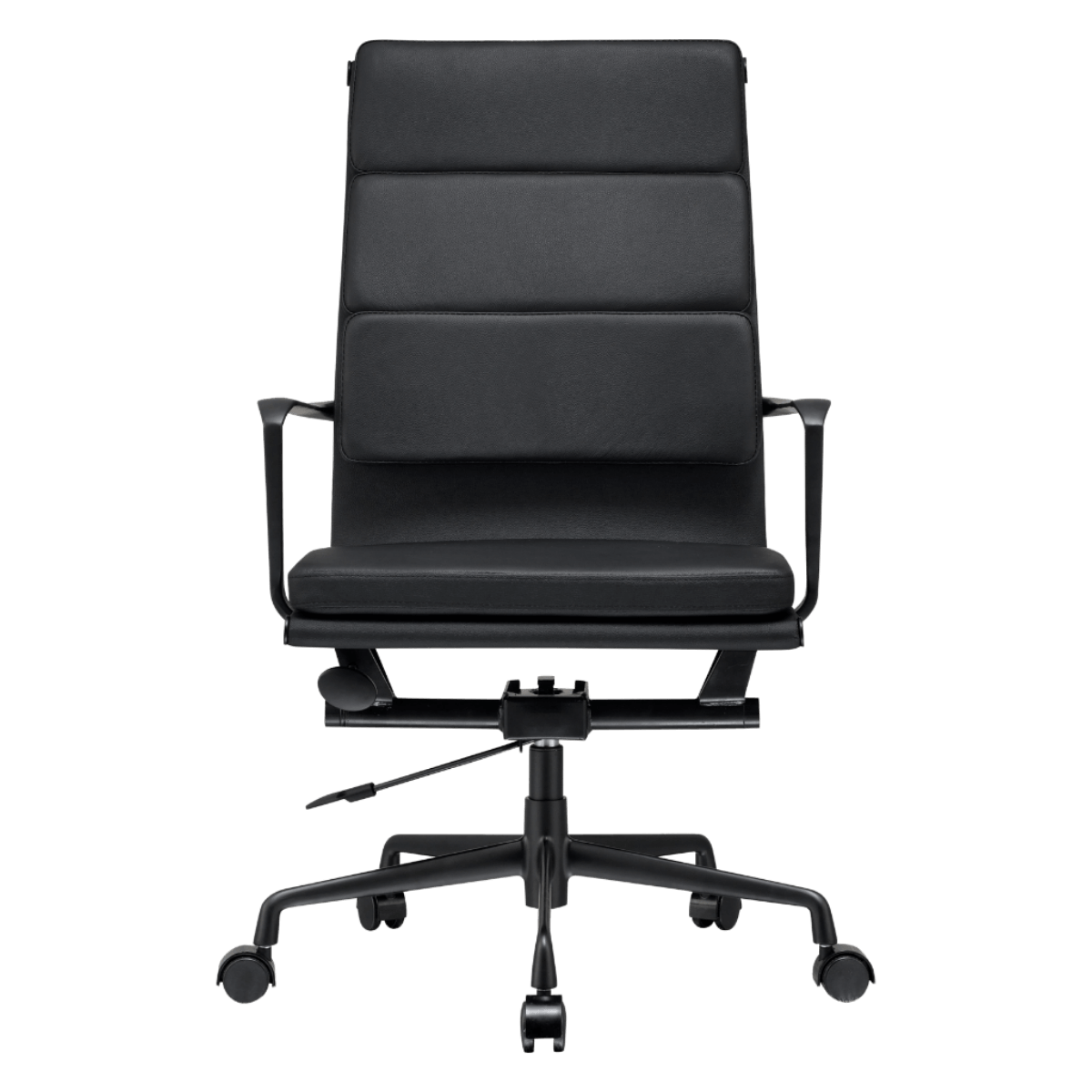 Silla Premium Highback Softpadded Executive Piel Negra Estructura Negra 5