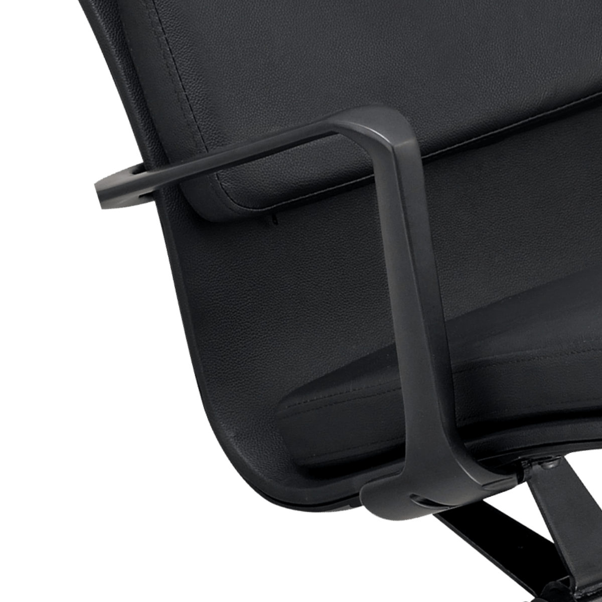Silla Premium Highback Softpadded Executive Piel Negra Estructura Negra 6