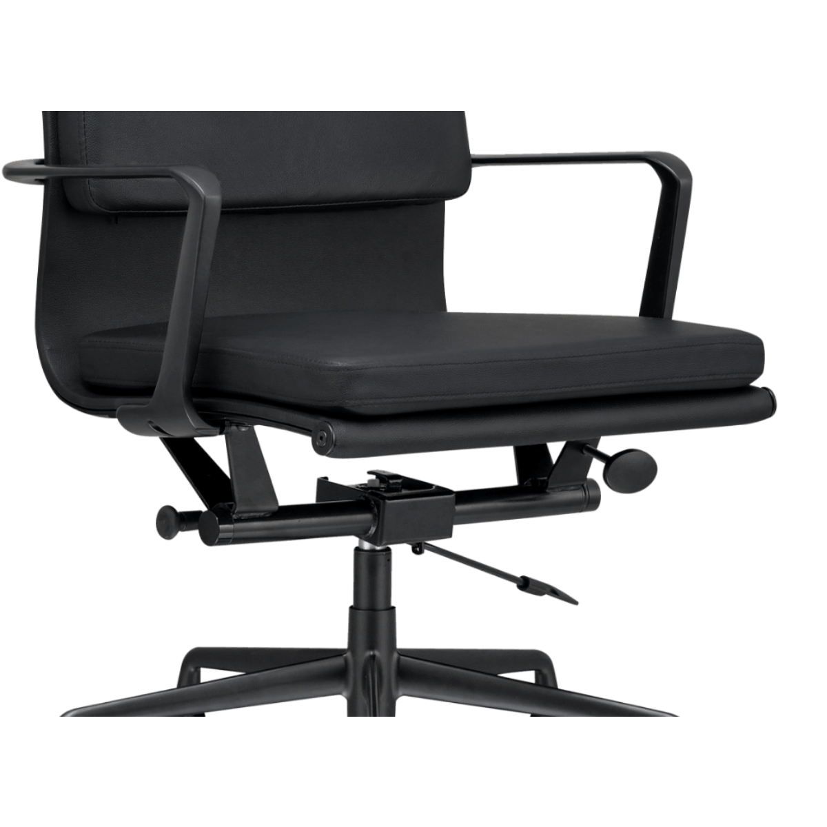 Silla Premium Highback Softpadded Executive Piel Negra Estructura Negra 9