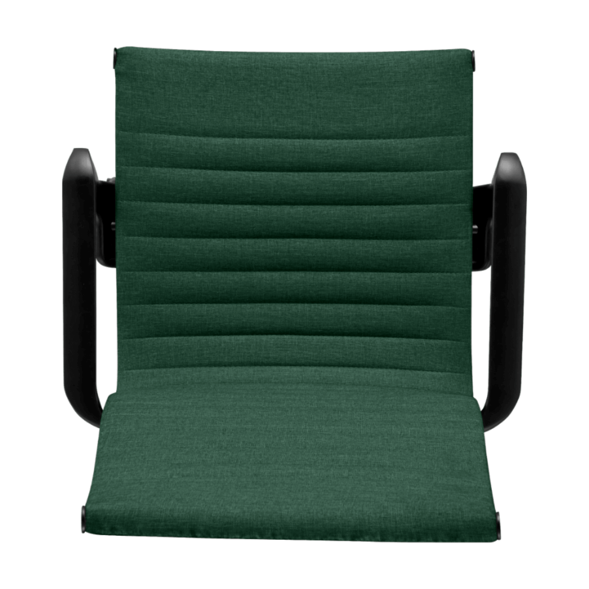 Premium Lowback Ribbed Office Chair Grünes Leinen Schwarzer Rahmen 6