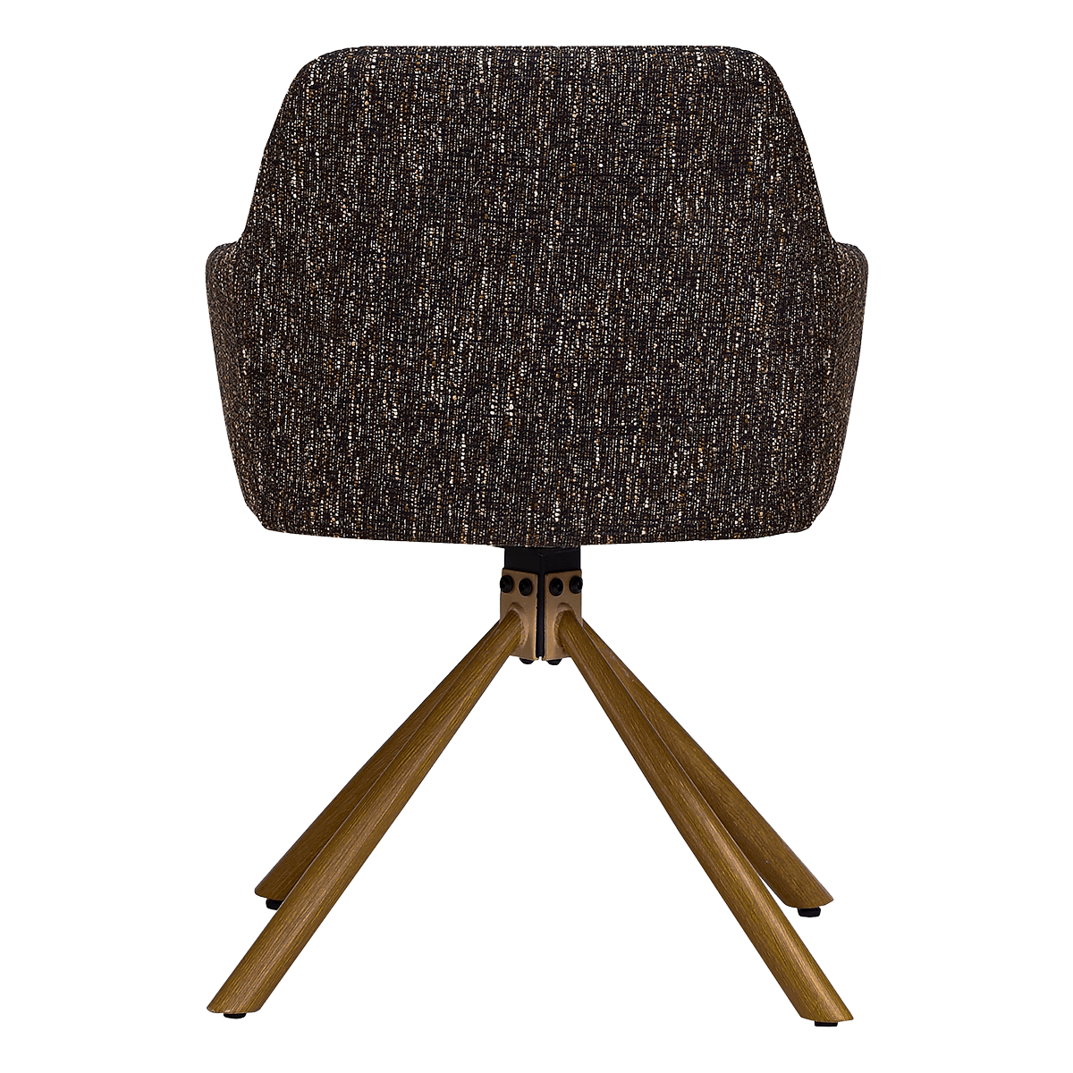 Wolf Swivel Dining Chair Dark Brown OTE Oak Base 7