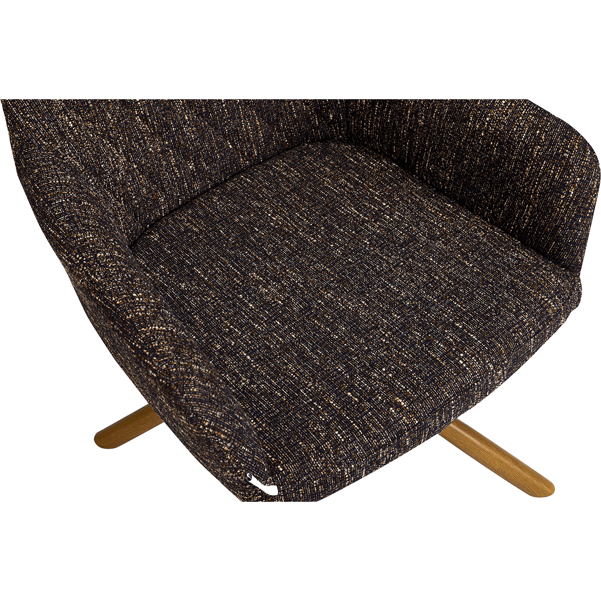 Wolf Swivel Dining Chair Dark Brown OTE Oak Base 8