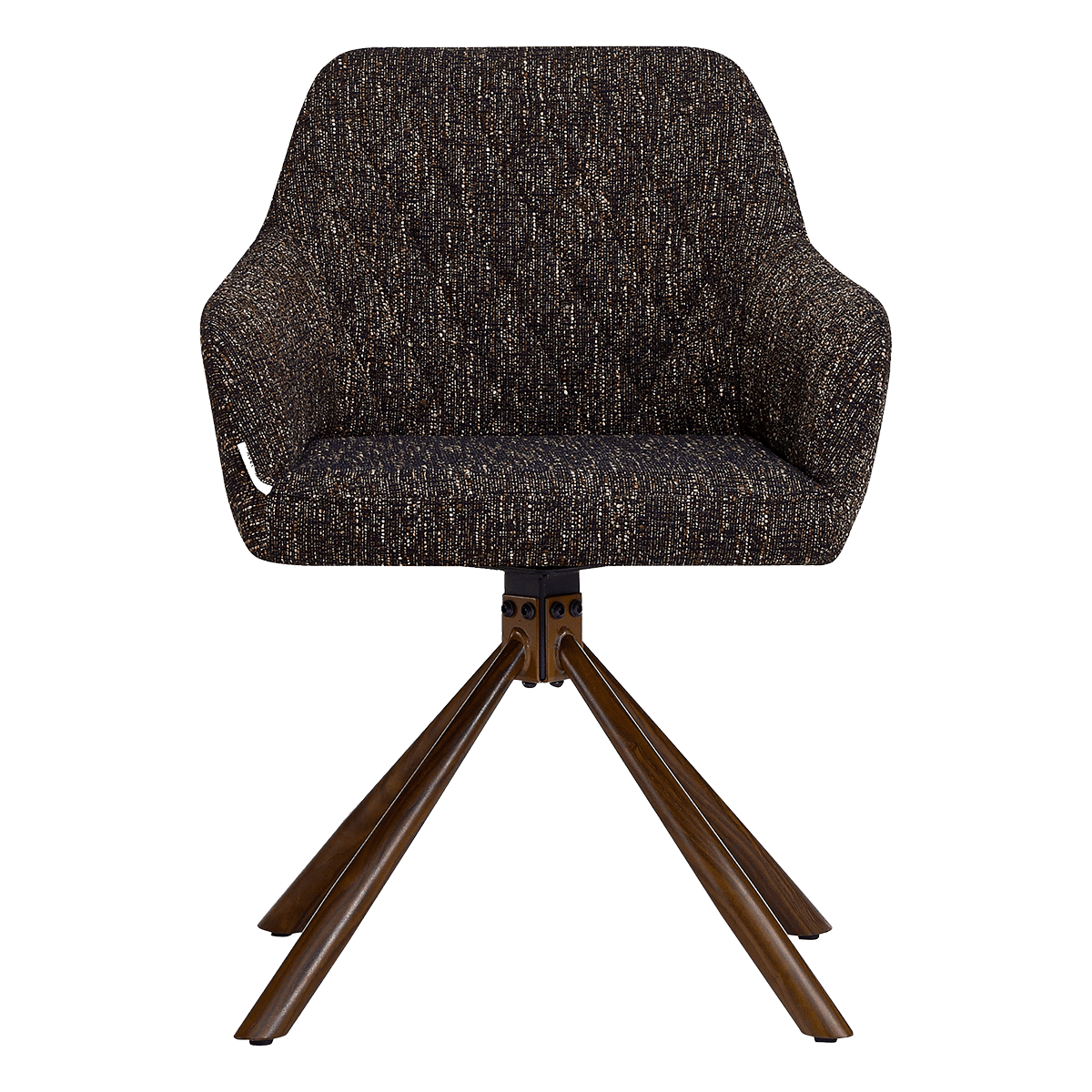 Wolf Swivel Dining Chair Dark Brown OTE Walnut Base 2