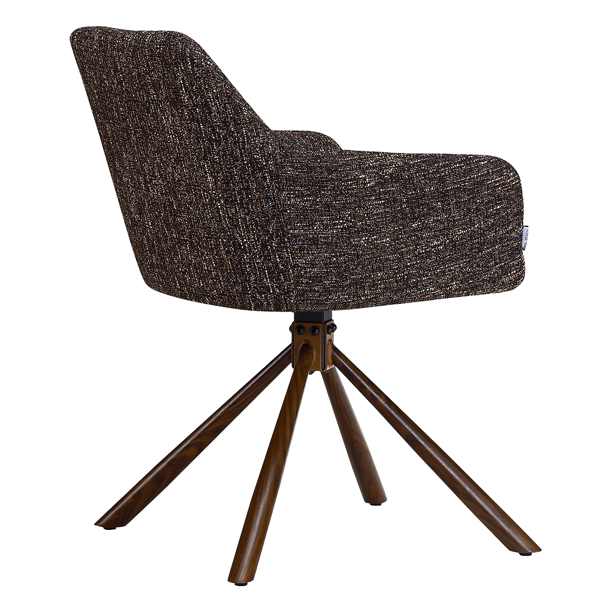 Wolf Swivel Dining Chair Dark Brown OTE Walnut Base 3