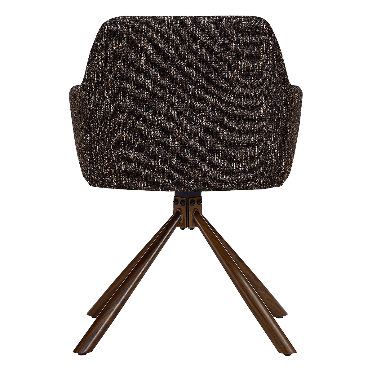 Wolf Swivel Dining Chair Dark Brown OTE Walnut Base 6