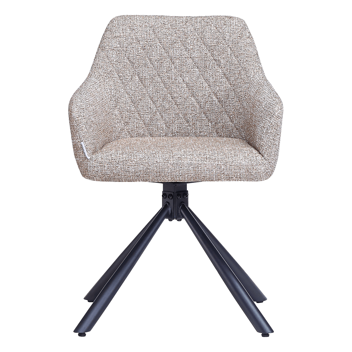 Wolf Swivel Dining Chair Sand OTE Black Base1