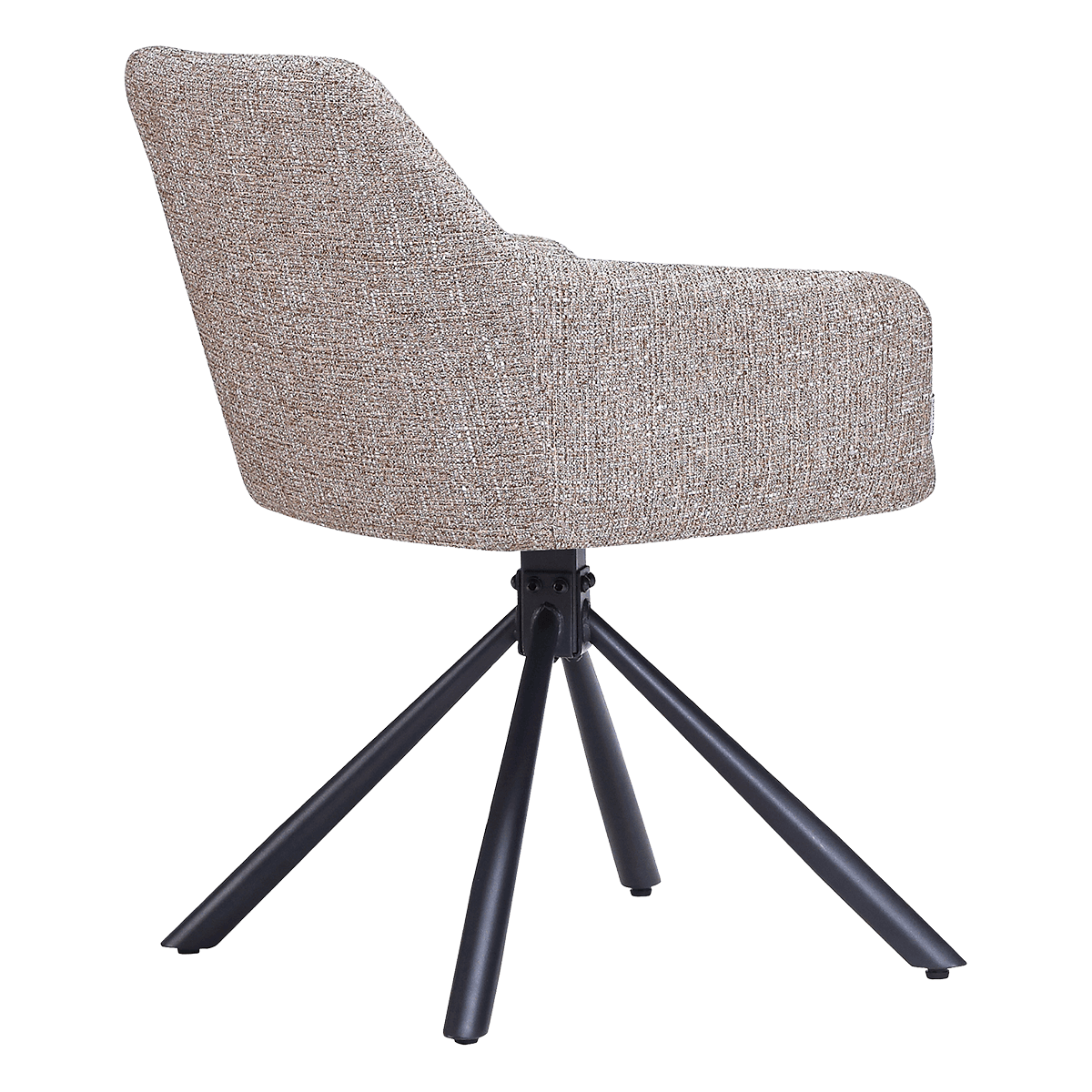 Wolf Swivel Dining Chair Sand OTE Black Base2