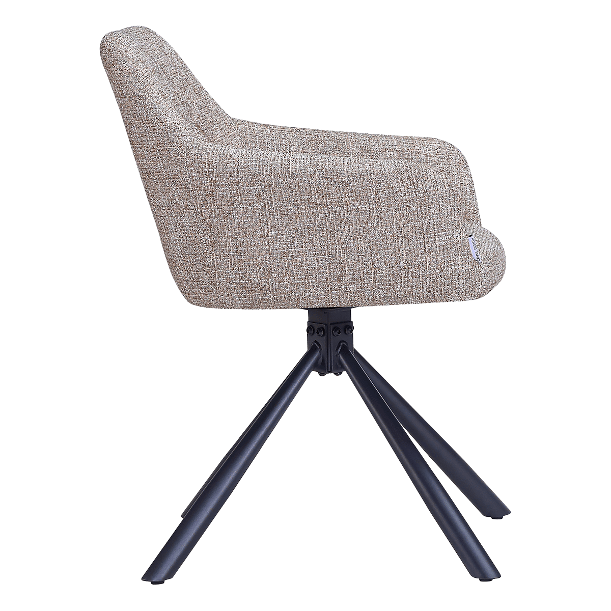 Wolf Swivel Dining Chair Sand OTE Black Base3