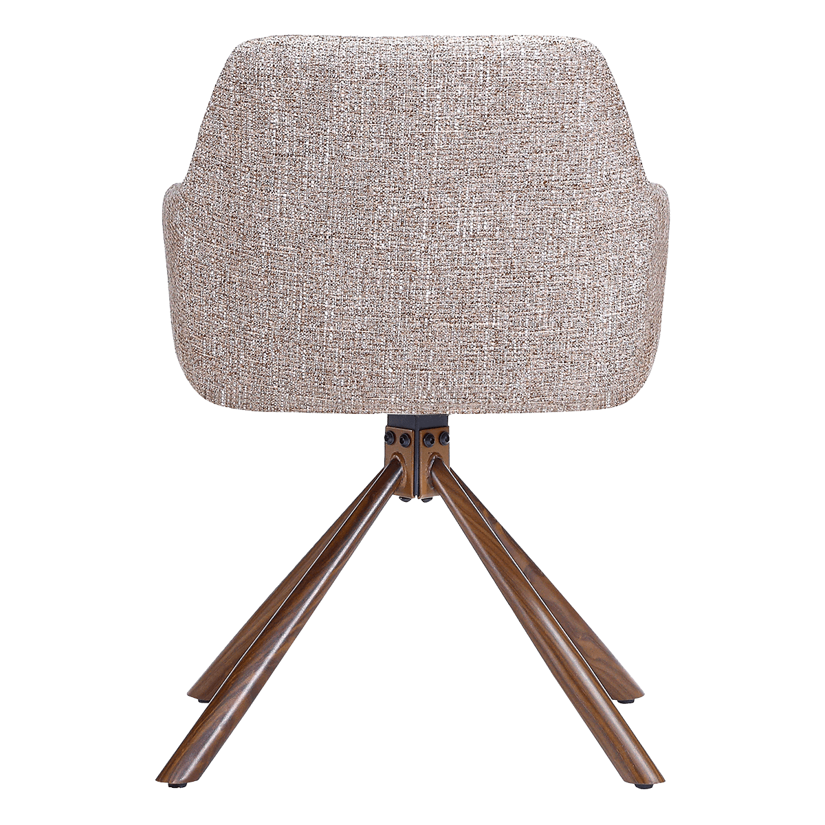 Wolf Swivel Dining Chair Sand OTE Walnut Finish Base 4