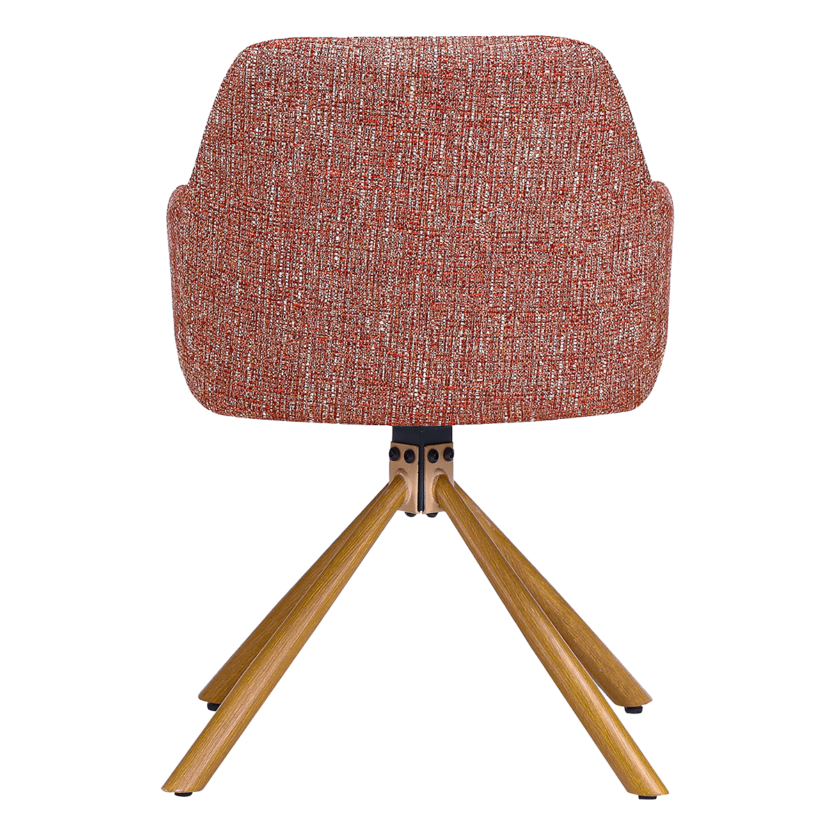 Wolf Swivel Meeting Chair Red OTE Oak Finish Base 4