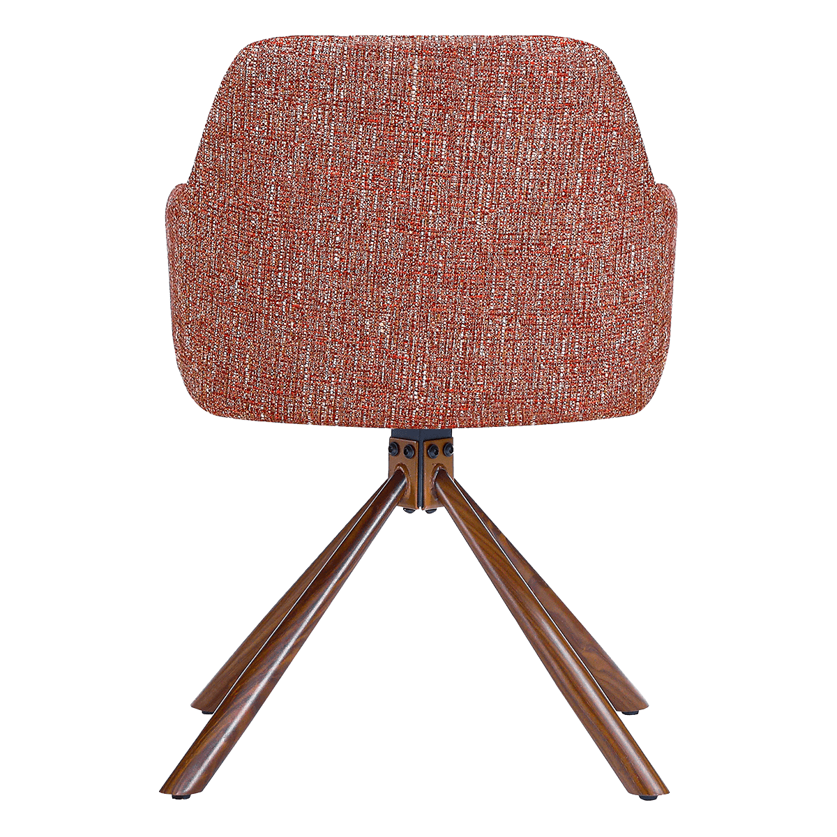 Wolf Swivel Meeting Chair Red OTE Walnut Finish Base 1