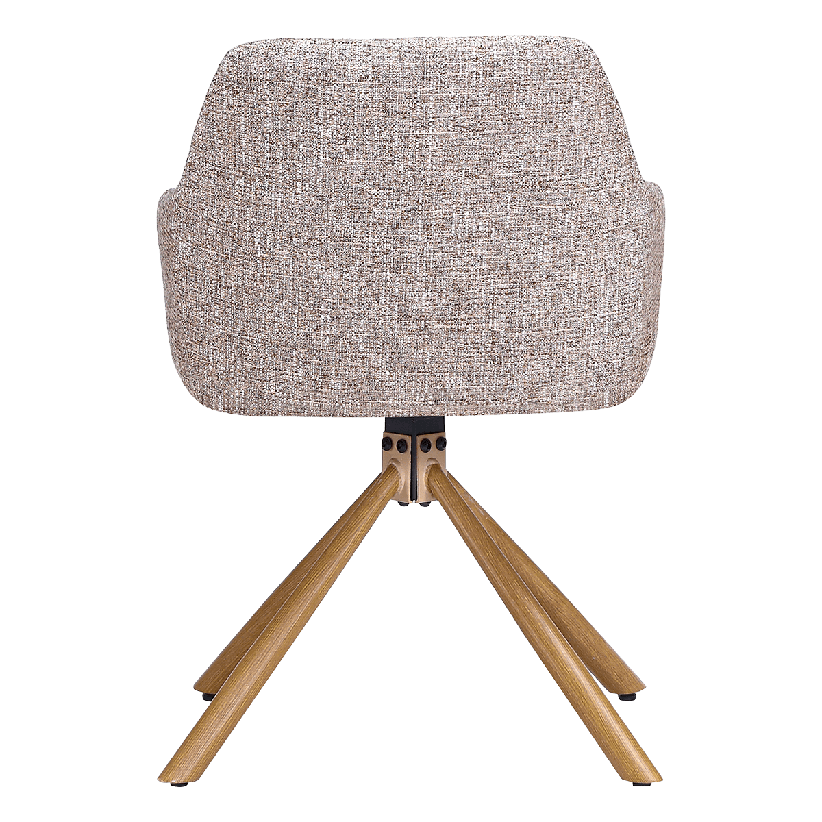 Wolf Swivel Meeting Chair Sand OTE Oak Finish Base 2