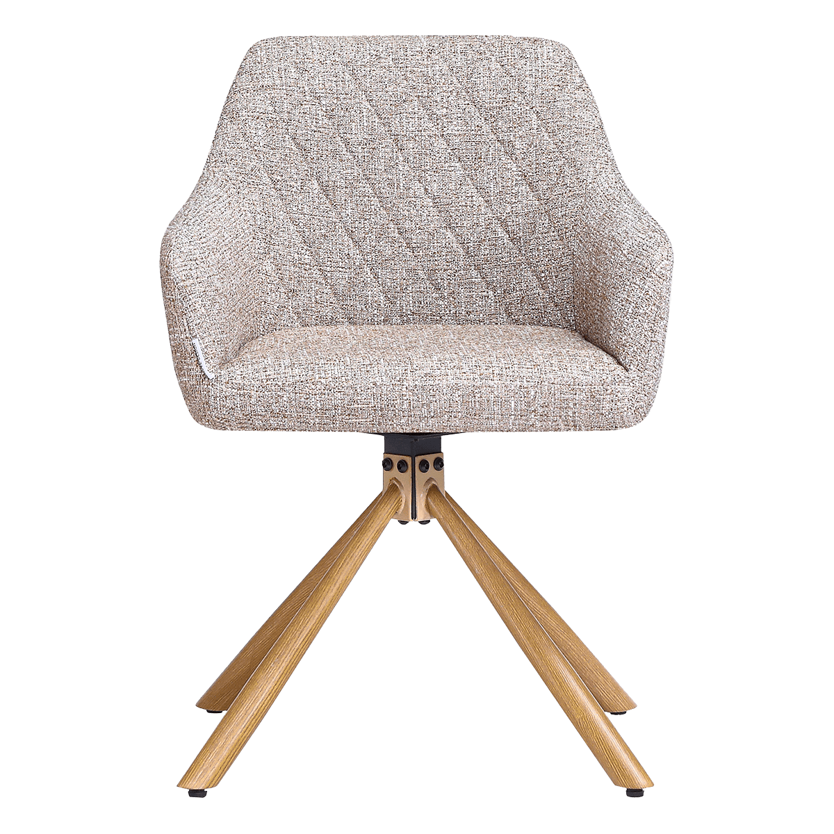 Wolf Swivel Meeting Chair Sand OTE Oak Finish Base 3