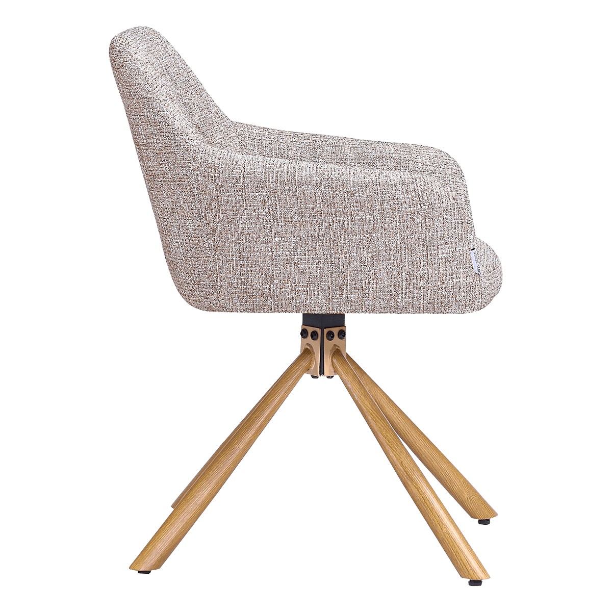 Wolf Swivel Meeting Chair Sand OTE Oak Finish Base 7