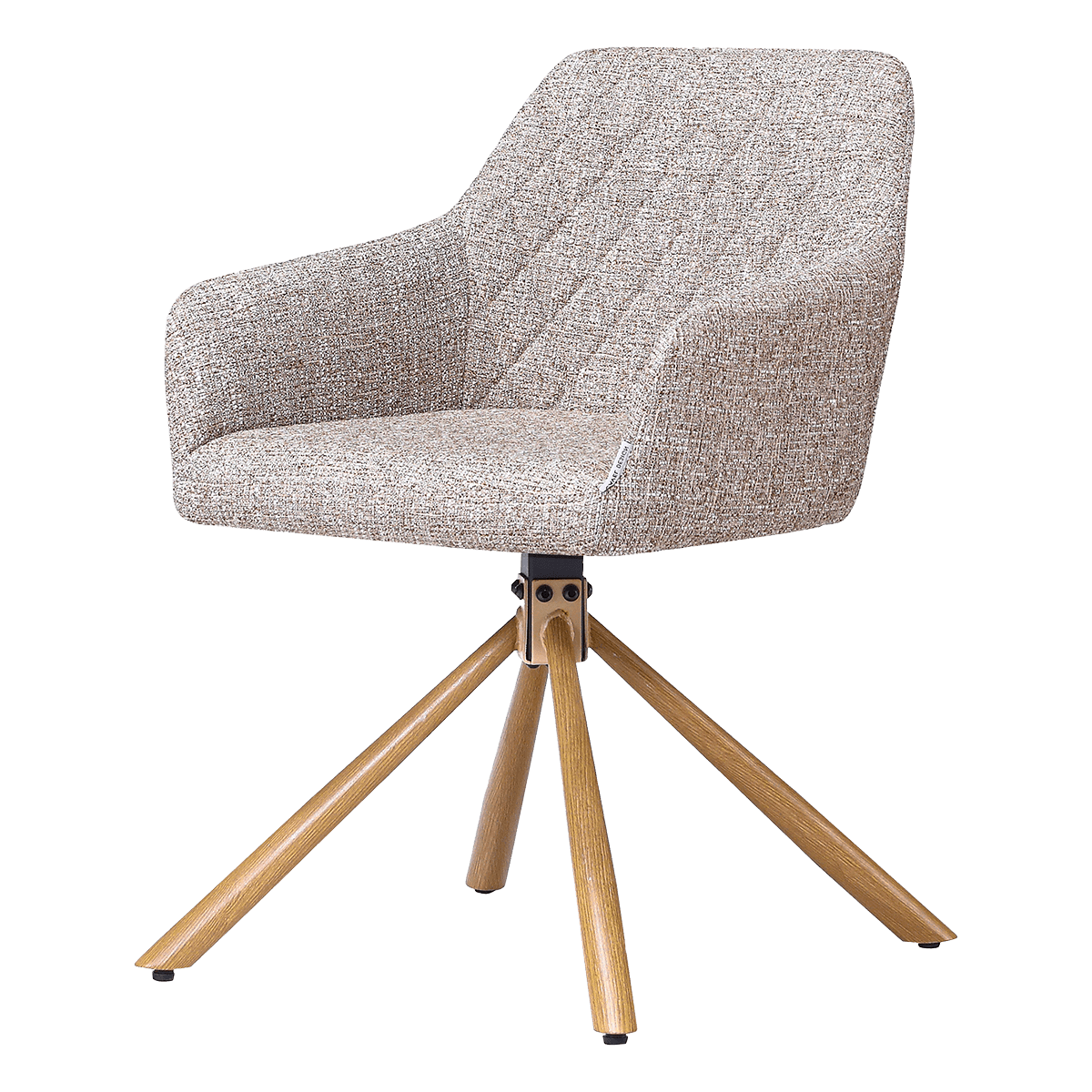 Wolf Swivel Dining Chair – Sand (OTE) – Oak Finish Base