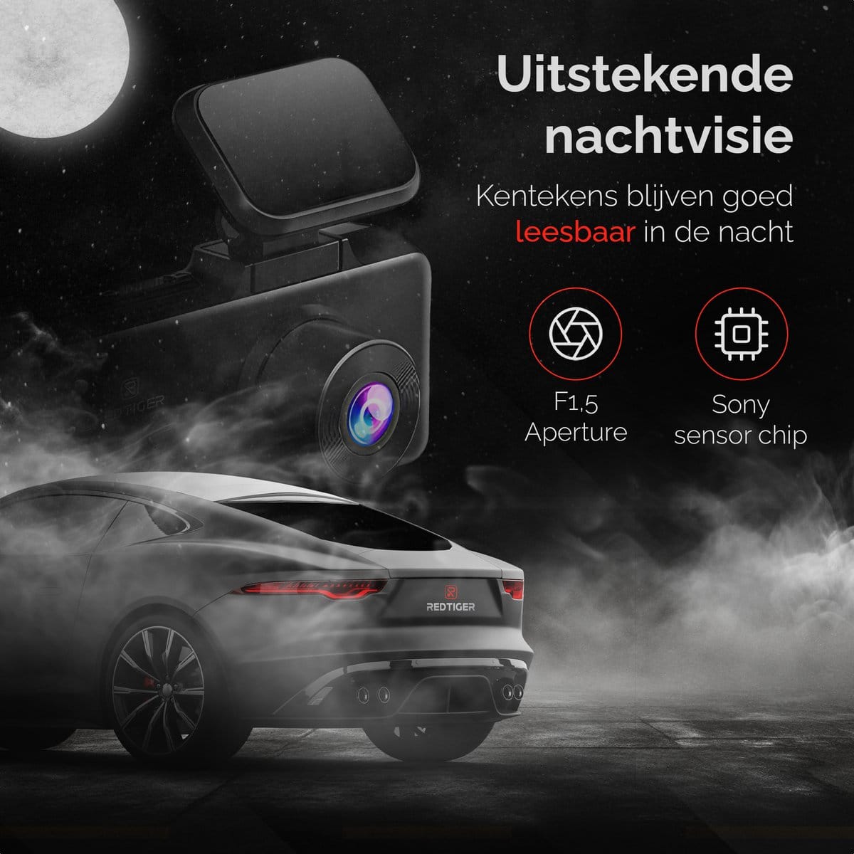 Redtiger F17 4K 3-kanaal 5G Dashcam