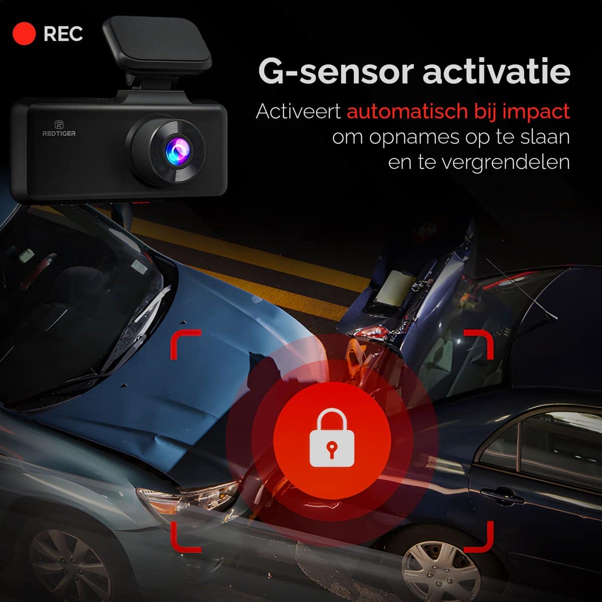 Redtiger F17 4K 3-kanaal 5G Dashcam