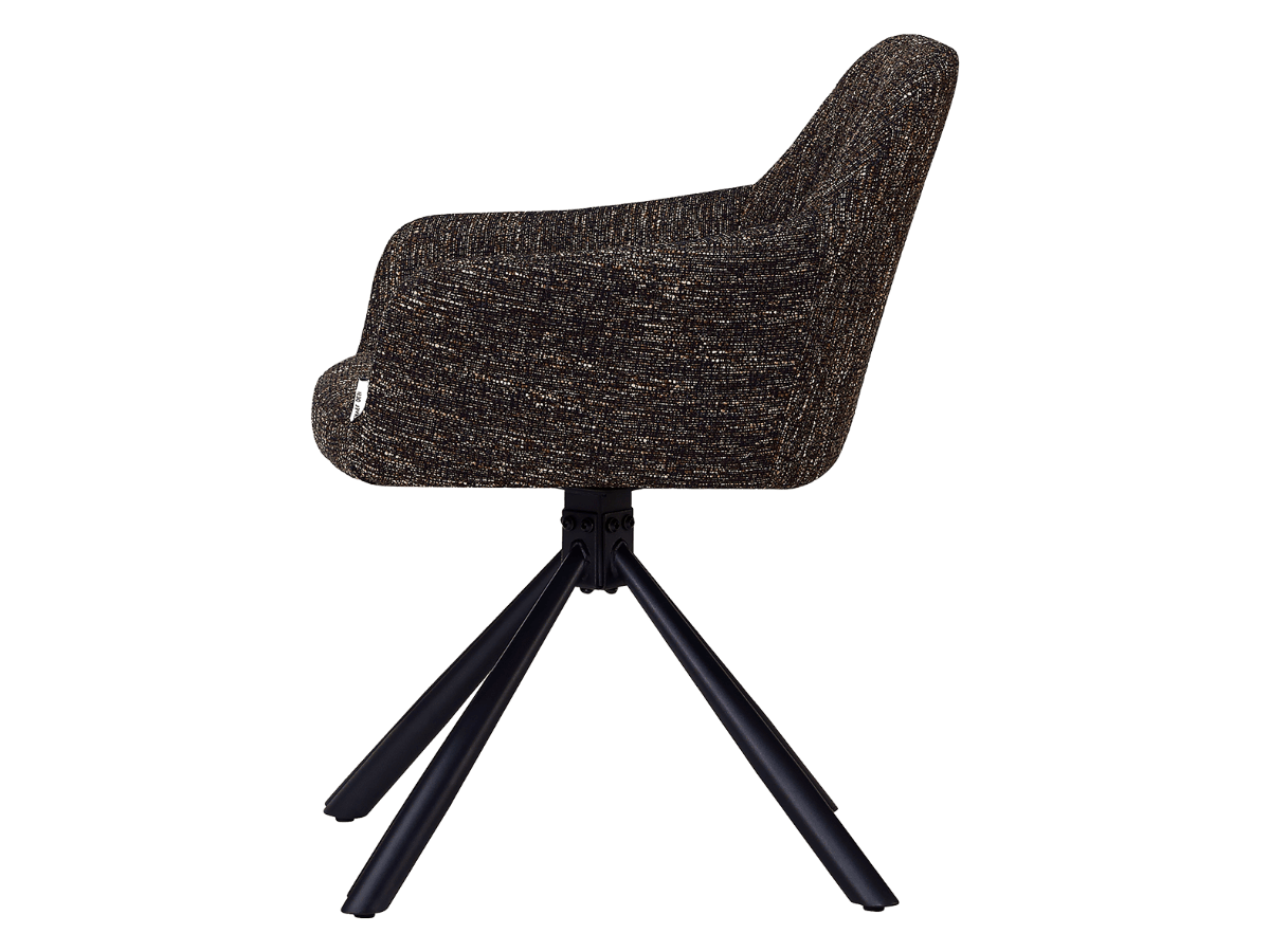 Wolf Swivel Dining Chair Dark Brown OTE Dark Base 5