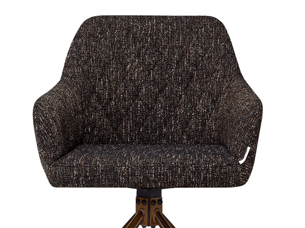 Wolf Swivel Dining Chair Dark Brown OTE Walnut Base 9