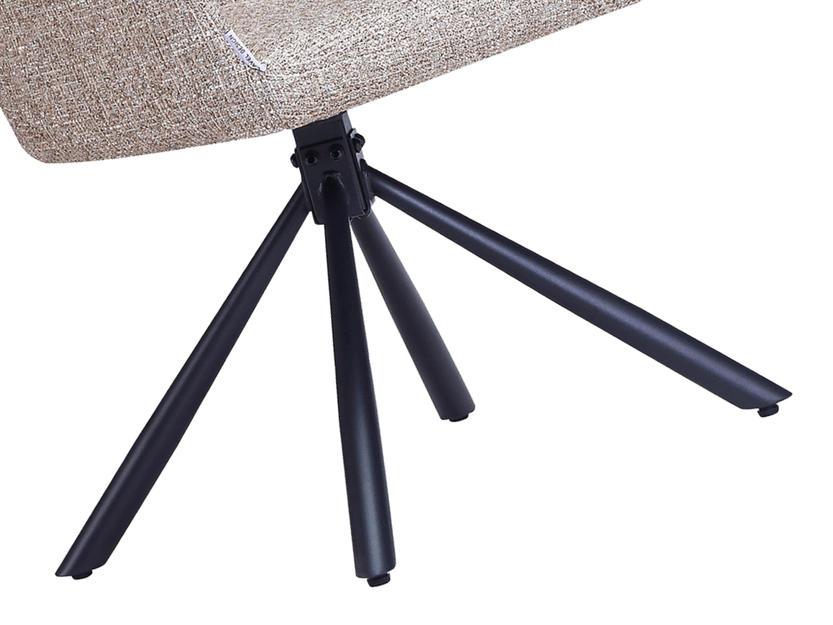 Wolf Swivel Dining Chair Sand OTE Black Base6