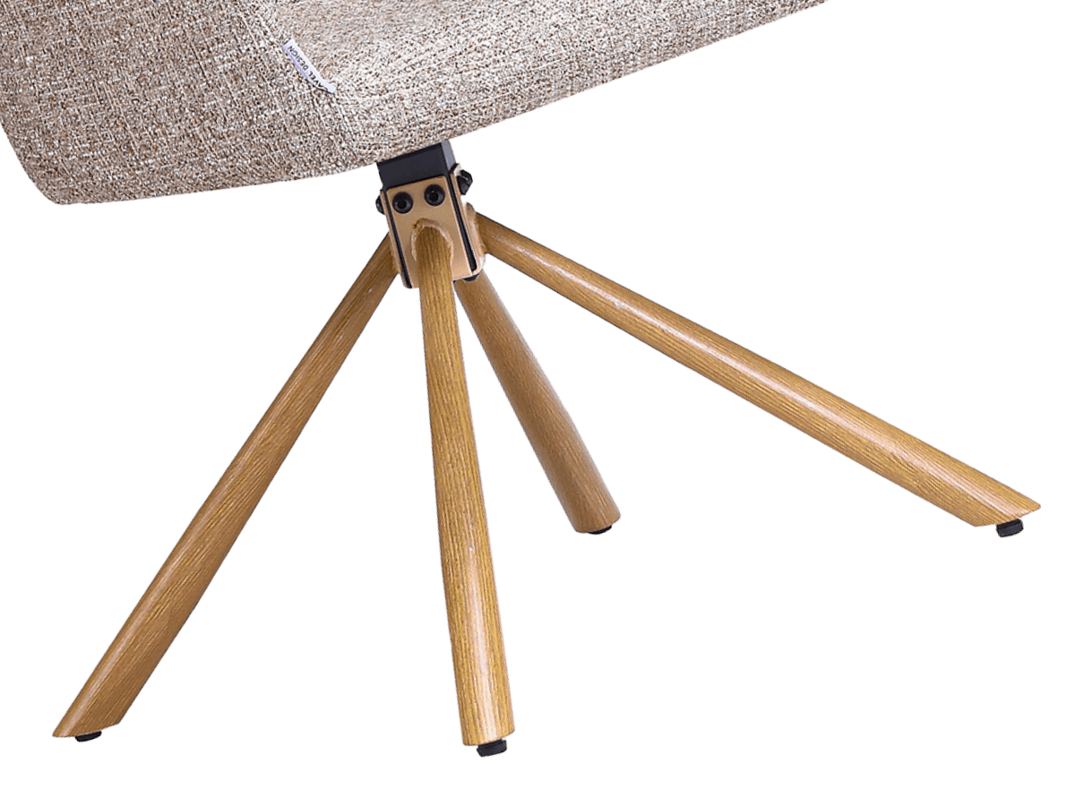 Wolf Swivel Meeting Chair Sand OTE Oak Finish Base 4