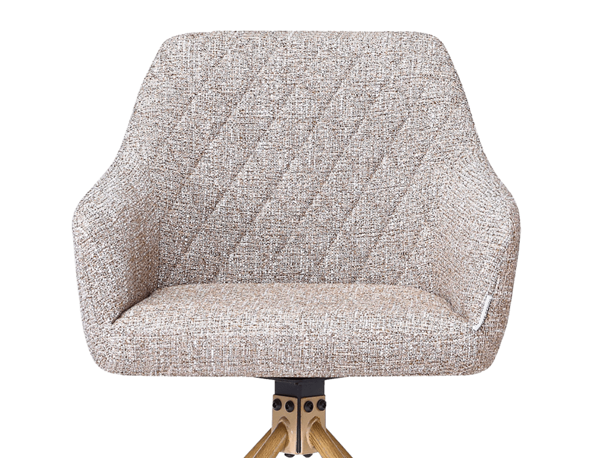 Wolf Swivel Meeting Chair Sand OTE Oak Finish Base 5