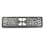 AutoStyle Kunststof kentekenplaathouder 'Click' 52x11cm Gunmetal