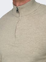 ONSLOUI REG 12 MEL HALF ZIP KNIT NOOS