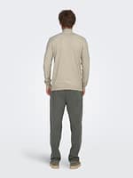 ONSLOUI REG 12 MEL HALF ZIP KNIT NOOS