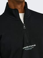 ONSCURATED REG HALF ZIP SWEAT NOOS