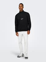 ONSCURATED REG HALF ZIP SWEAT NOOS
