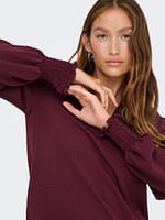 ONLMETTE V-NECK LS SMOCK TOP NOOS WVN