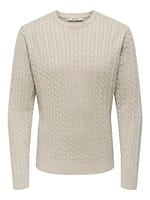 ONSLOUI REG 12 CABEL CREW KNIT NOOS