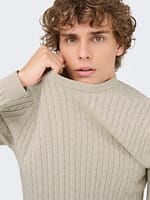 ONSLOUI REG 12 CABEL CREW KNIT NOOS